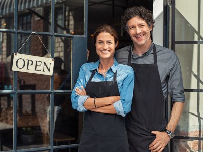 Small business owners couple